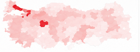 Türkiye bağışçı yoğunluk haritası